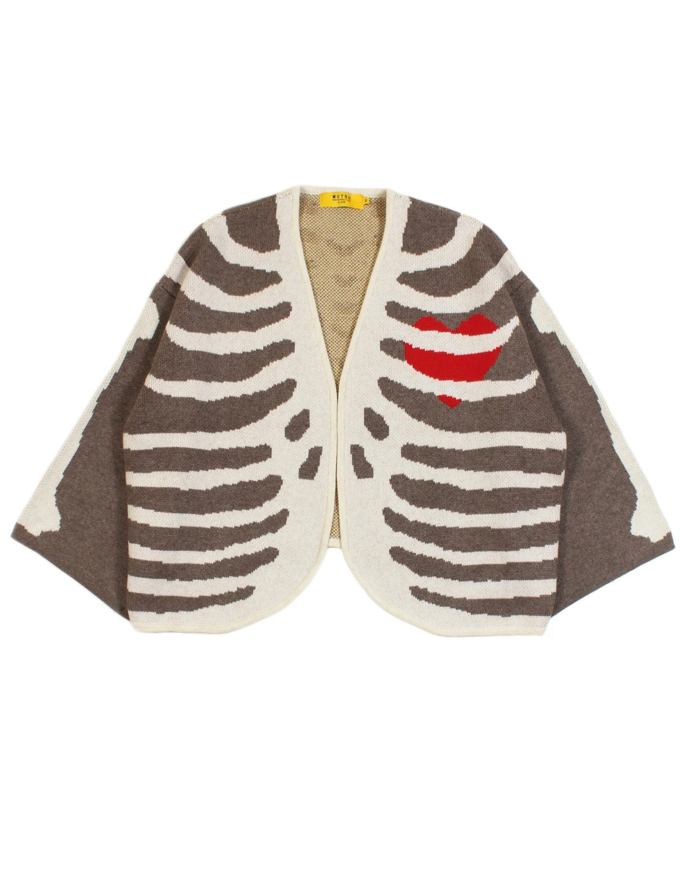 RIB CAGE KIMONO SWEATER - BROWN | Prospective Flow | Japanese